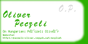 oliver peczeli business card